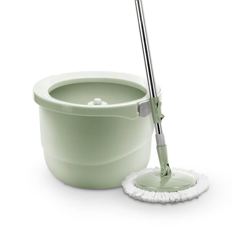 Bộ Cây Lau Nhà Mini Spin Mop & 2 Bông Lau Nhà - Màu Xanh Mint - Locknlock - ETM498MIT, , large image number null